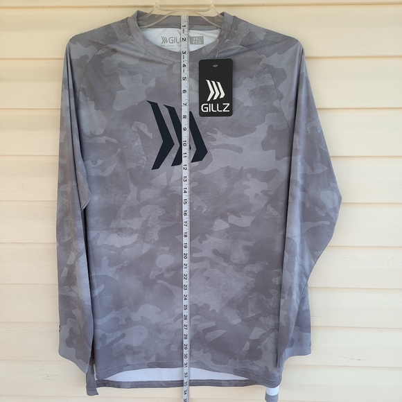 Gills Mens Contender Series Burnt UV Long Sleeve Shirt Glacier Gray Size XXL - Picture 4 of 11